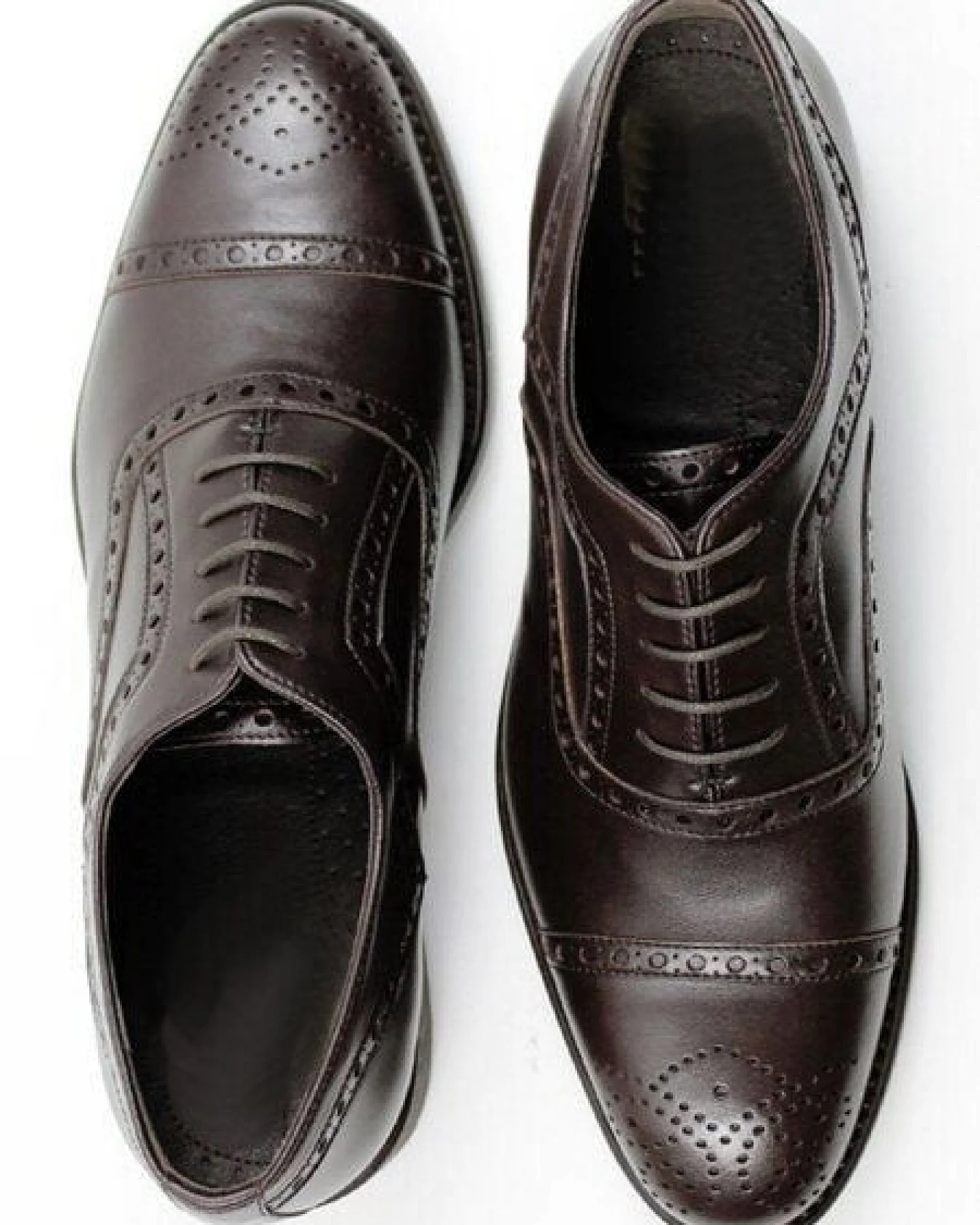 Will's Vegan Shop Goodyear Welt Brogues Dunkelbraun Herren – Ansicht 2