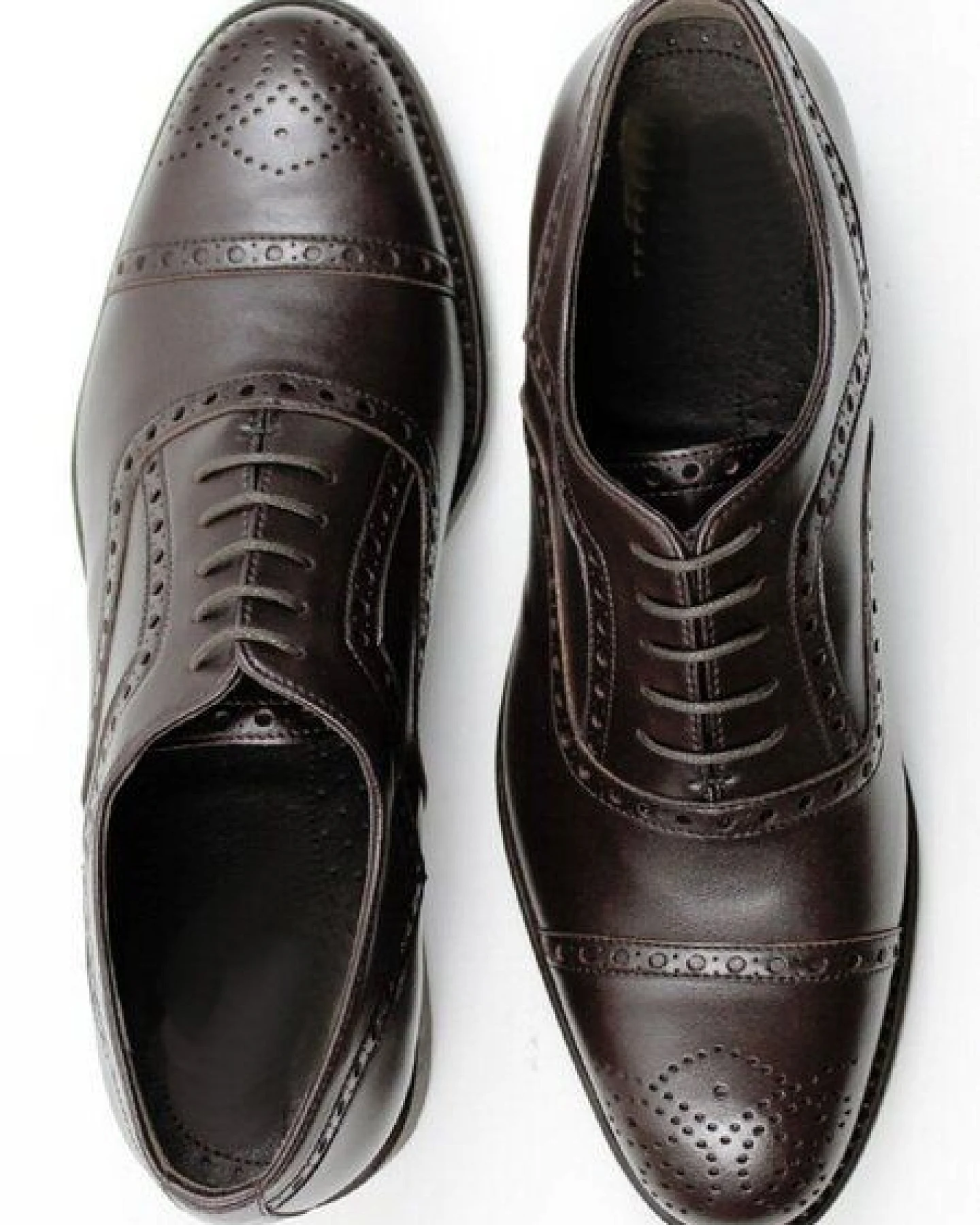 Will's Vegan Shop Goodyear Welt Brogues Dunkelbraun Herren – Ansicht 2
