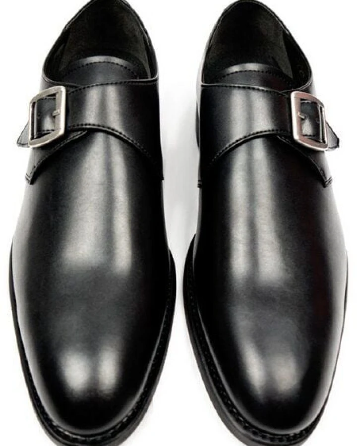 Will's Vegan Shop Goodyear Welt Monkstraps Schwarz Herren