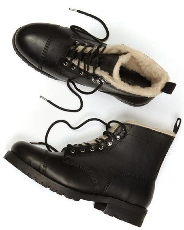 Will's Vegan Shop Isolierte Arbeitsstiefel Damen