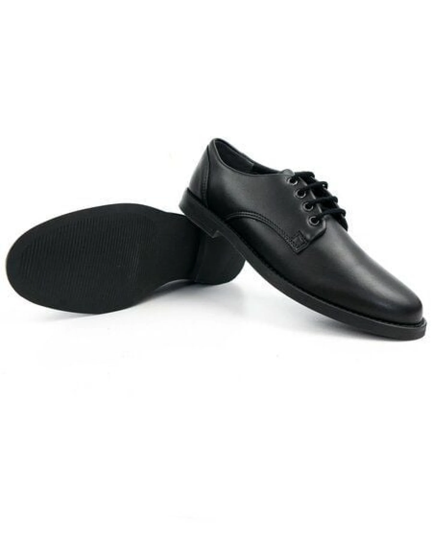 Will's Vegan Shop Kids Derbys Schwarz Unisex – Ansicht 3
