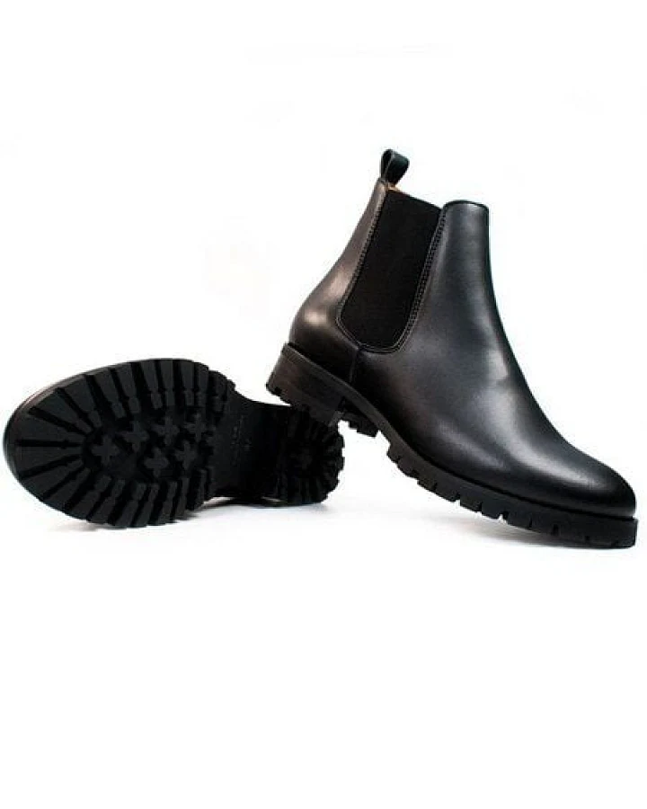 Will's Vegan Shop Luxe Chelsea-Stiefel für Damen in schwarz