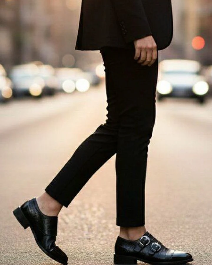 Will's Vegan Shop Mock Croc Monk Straps Mock Croc Vegan Leather Damen