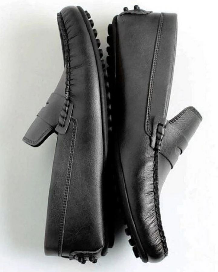 Will's Vegan Shop Penny Driving Loafers Schwarz Herren