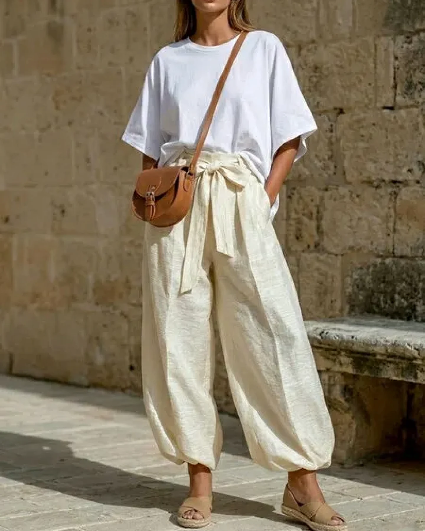 Will's Vegan Shop Recycled Espadrille Cross Over Straps Beige Segeltuch-Frauen – Ansicht 3