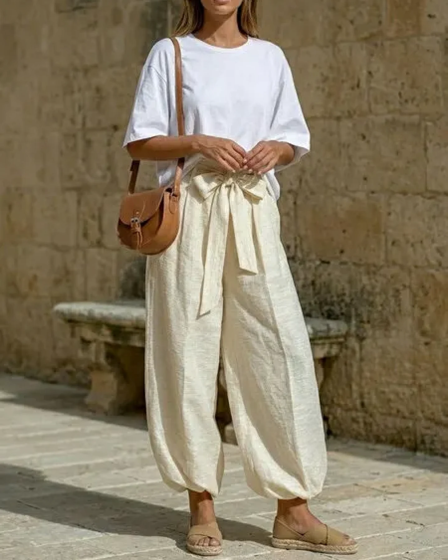 Will's Vegan Shop Recycled Espadrille Cross Over Straps Beige Segeltuch-Frauen – Ansicht 4