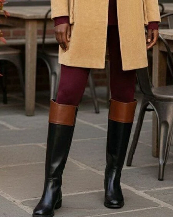 Will's Vegan Shop Reitstiefel Schwarz Damen