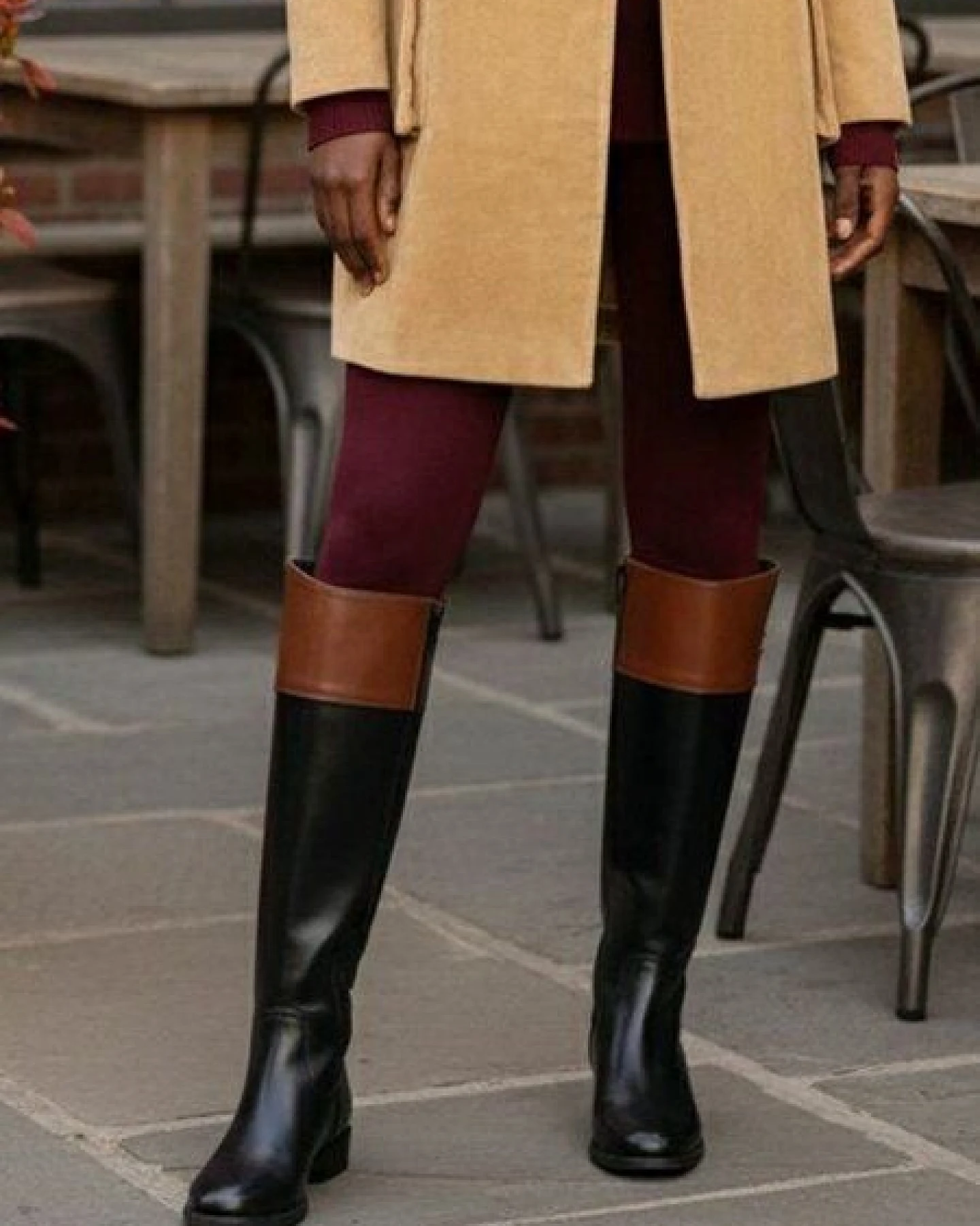 Will's Vegan Shop Reitstiefel Schwarz Damen – Ansicht 2