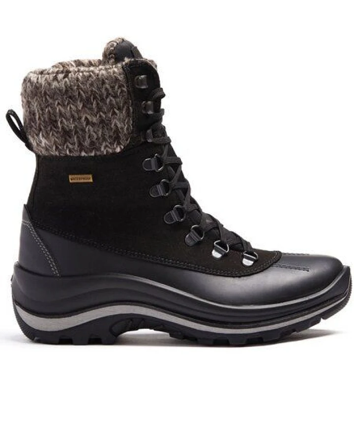 Will's Vegan Shop WVSport Wasserdicht Schneestiefel in Schwarz für Frauen
