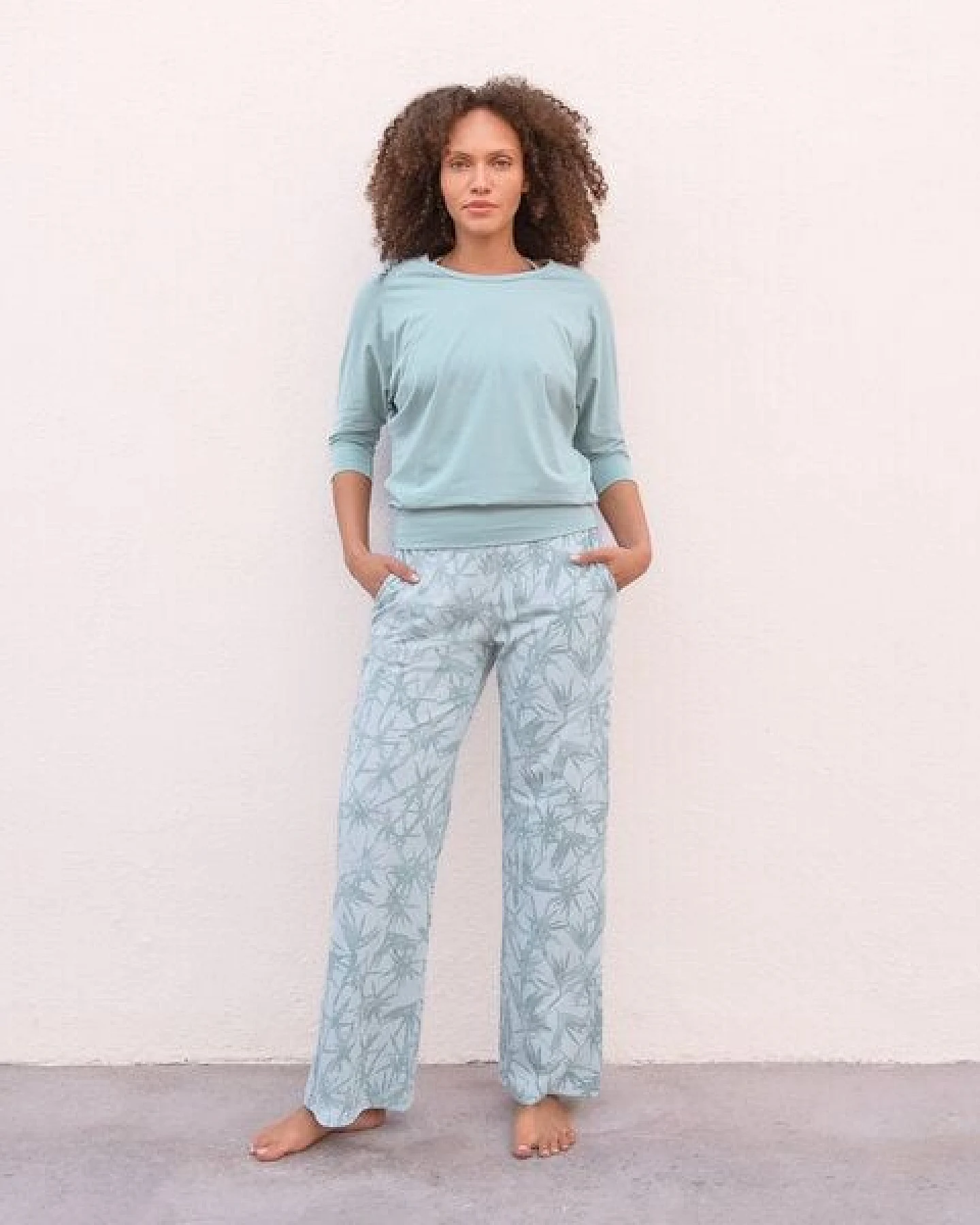 Jaya KAIRO COTTON NATURE - Damen - Yoga/Loungepants mit Print aus elastischer Biobaumwolle – Ansicht 3