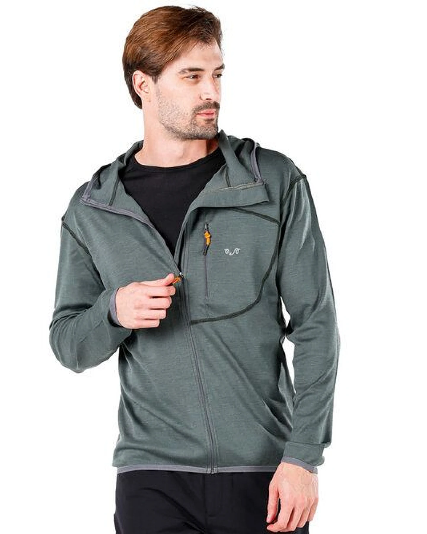 Woolona Hoodie - MAESTRO - 100% Merinowolle (Zip) – Ansicht 3