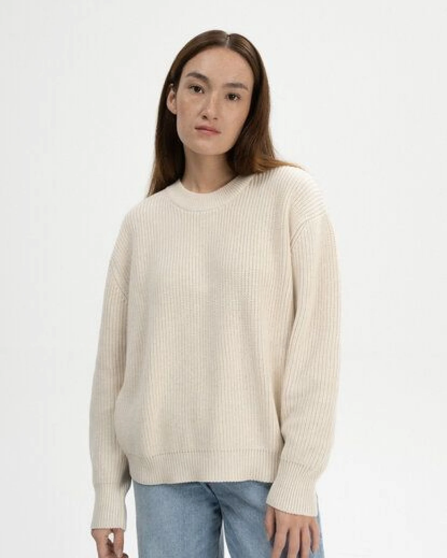 MELA Rippstrick Pullover Style ADAH aus 100% Bio-Baumwolle – Ansicht 2