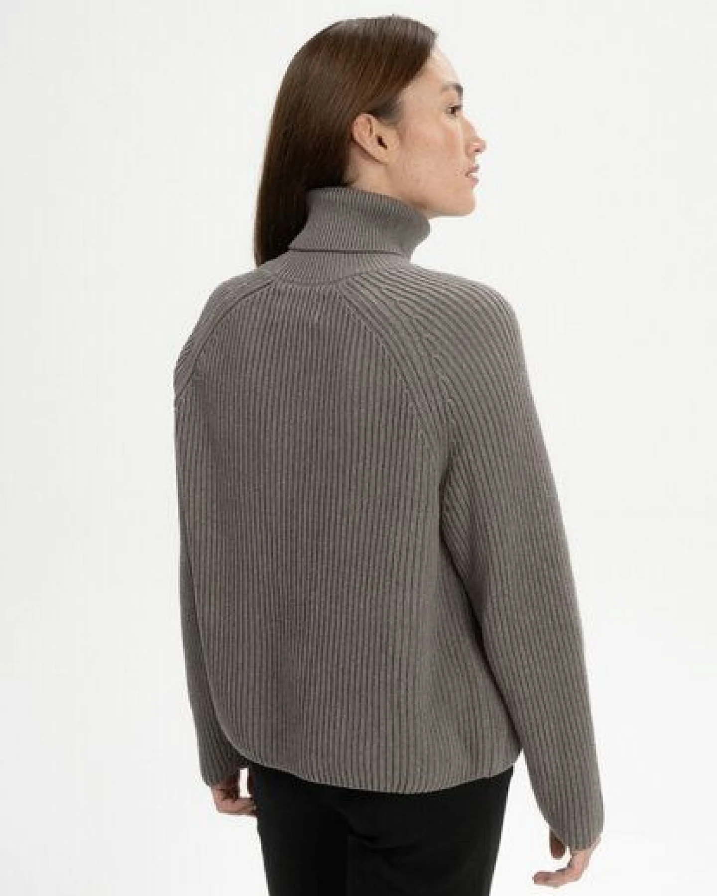 MELA Rippstrick Rollkragenpullover Style CHIRHA aus 100% Bio-Baumwolle – Ansicht 3