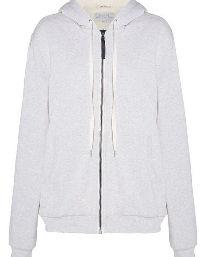Will's Vegan Shop Kapuzenpulli mit Reißverschluss und Futter aus recyceltem veganem Shearling