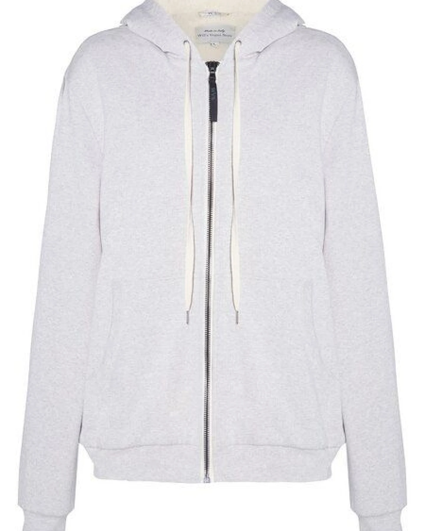 Will's Vegan Shop Kapuzenpulli mit Reißverschluss und Futter aus recyceltem veganem Shearling – Ansicht 2