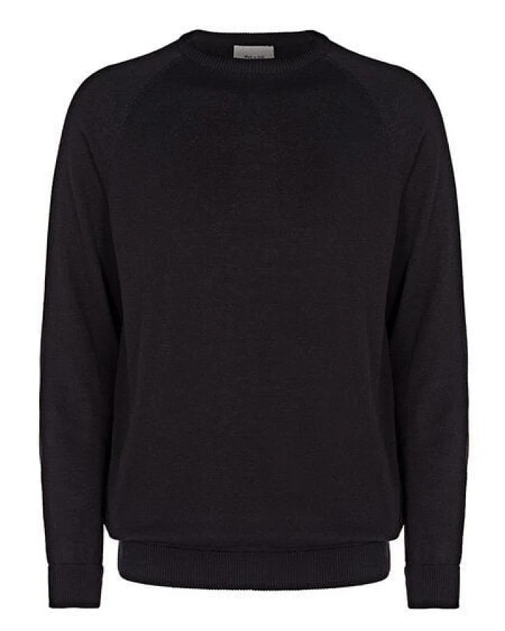 Will's Vegan Shop Recycled Tailored Knit Knit Mannschaft Schwarz Herren