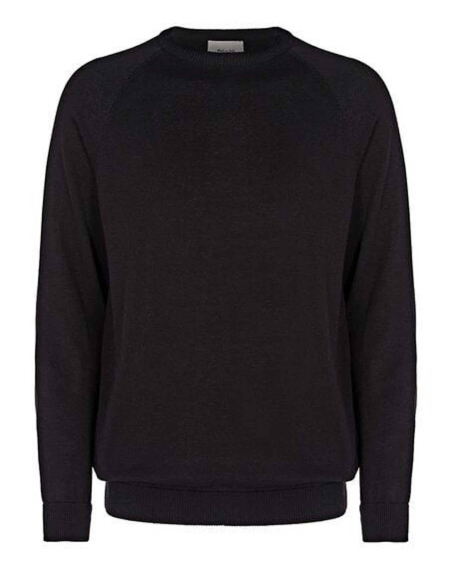 Will's Vegan Shop Recycled Tailored Knit Knit Mannschaft Schwarz Herren – Ansicht 2