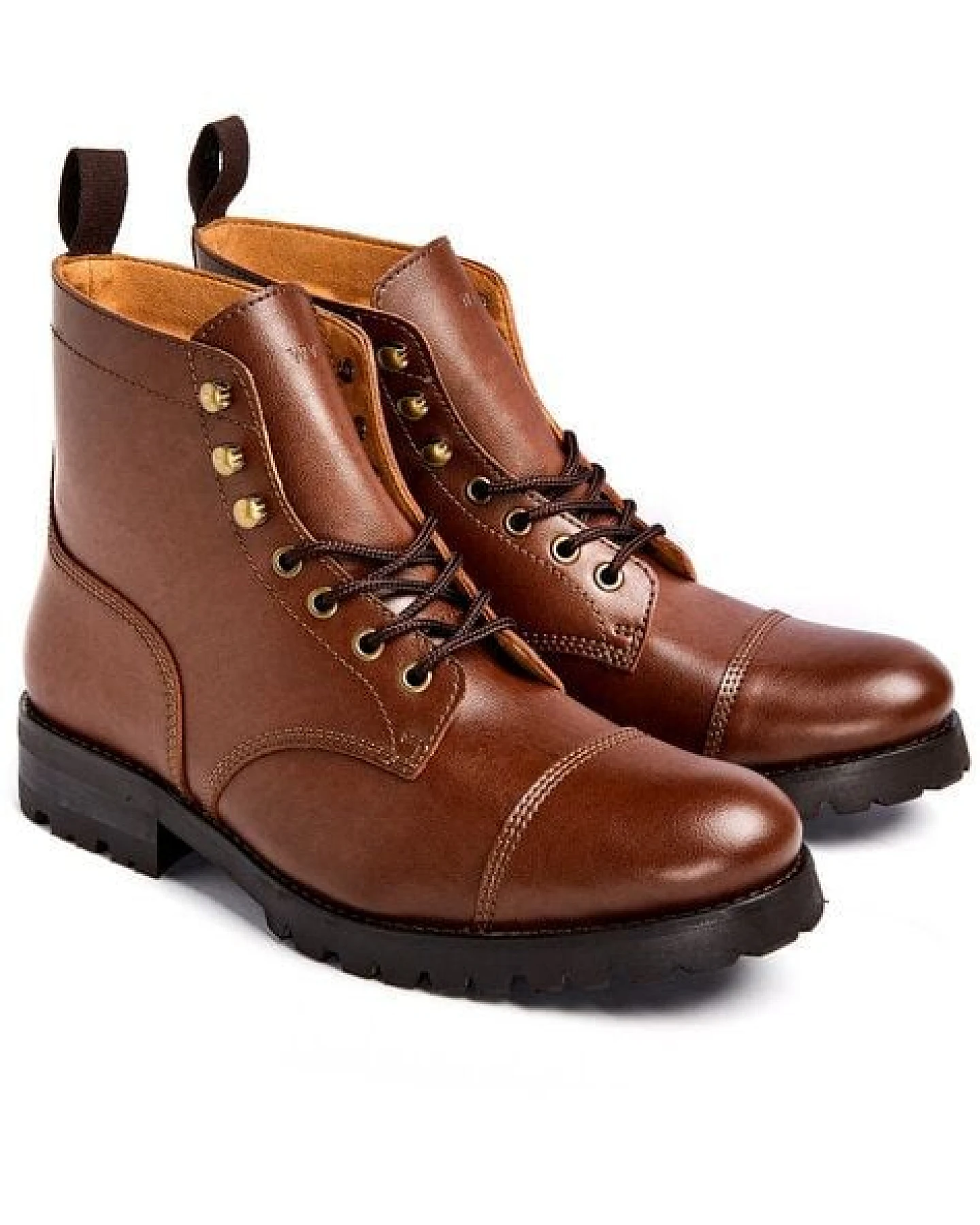 Will's Vegan Shop Arbeitsstiefel Kastanie Damen – Ansicht 4