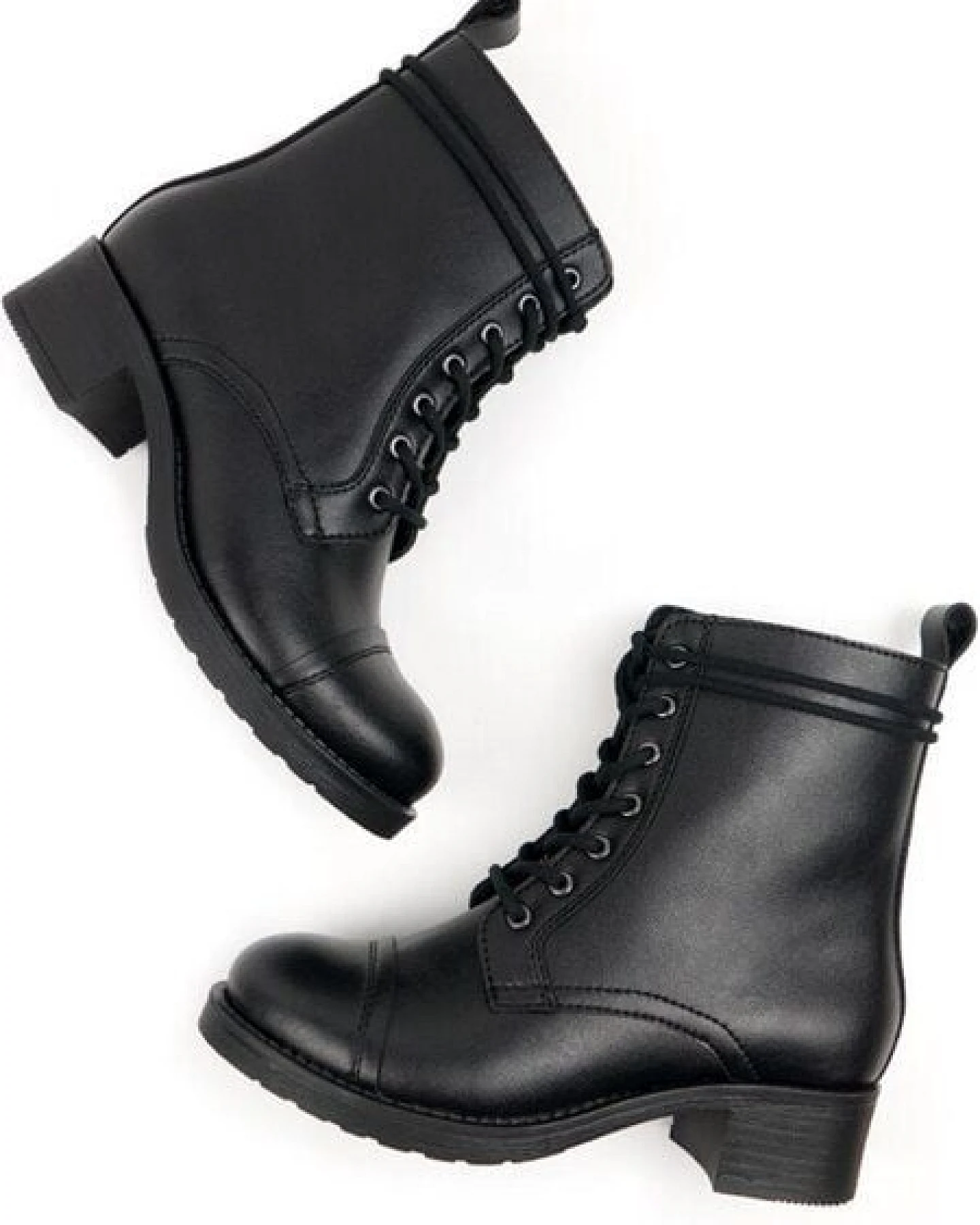 Will's Vegan Shop Flieger-Stiefel 2 Schwarz Damen – Ansicht 2