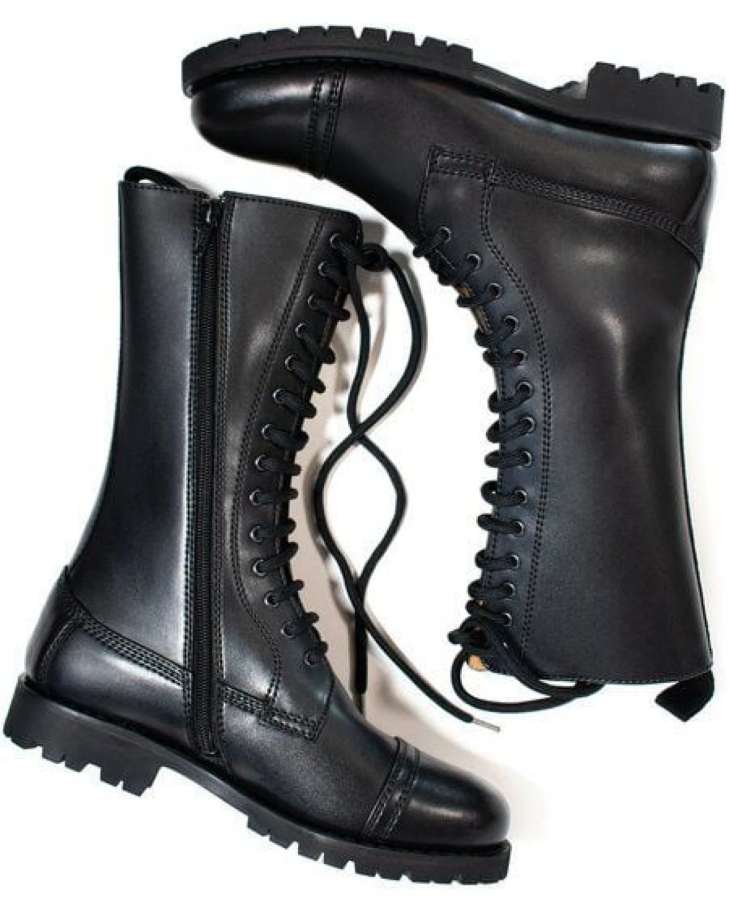 Will's Vegan Shop Goodyear Welt 14 Eye Stiefel Damen – Ansicht 2