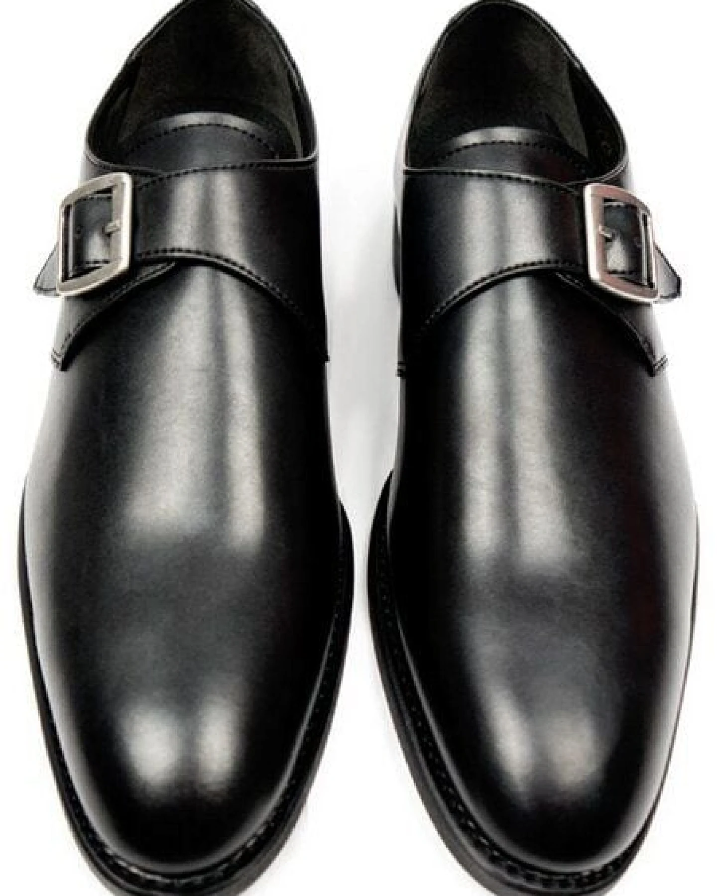 Will's Vegan Shop Goodyear Welt Monkstraps Schwarz Herren – Ansicht 2