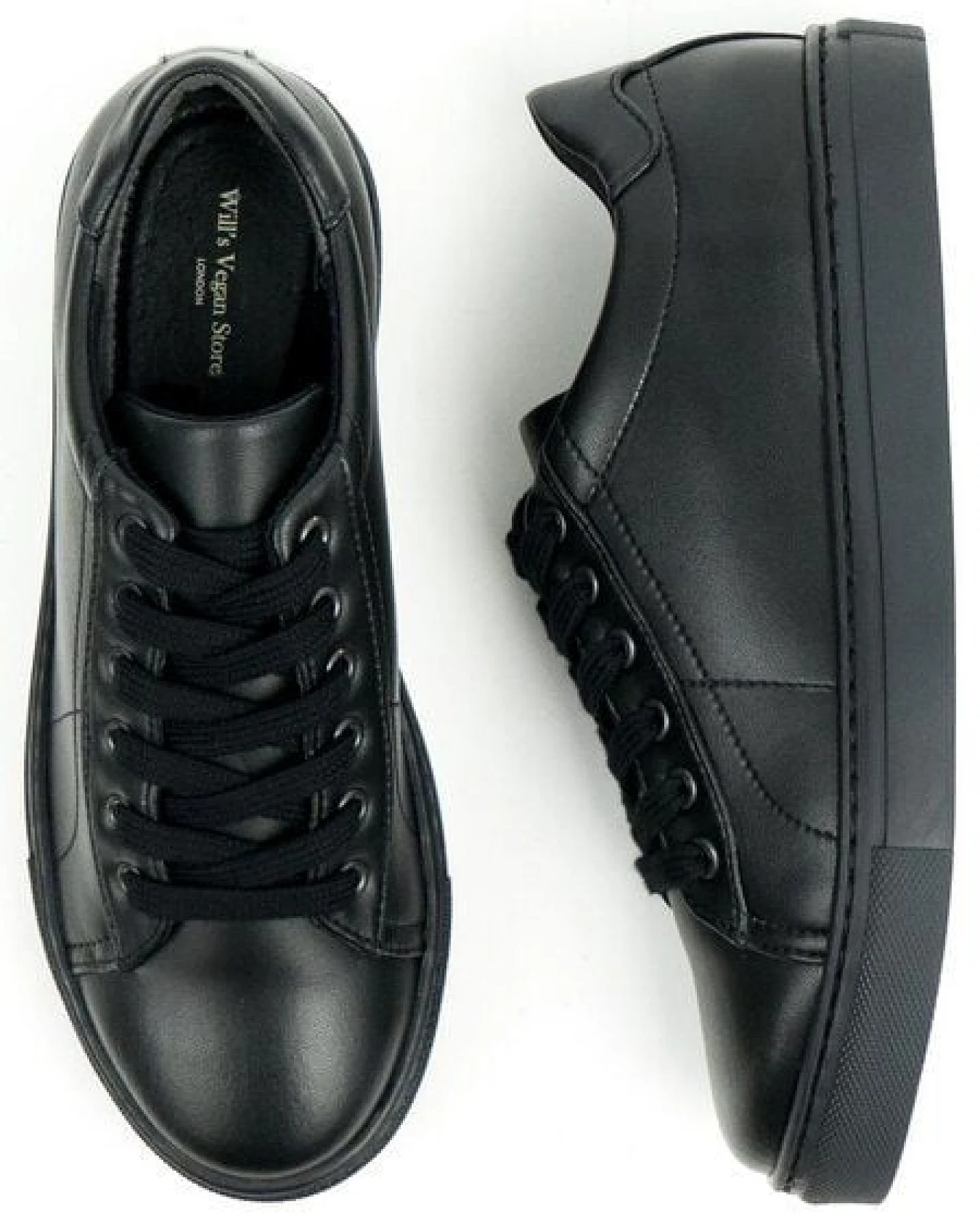 Will's Vegan Shop Kids NY Sneakers Schwarz Unisex – Ansicht 2