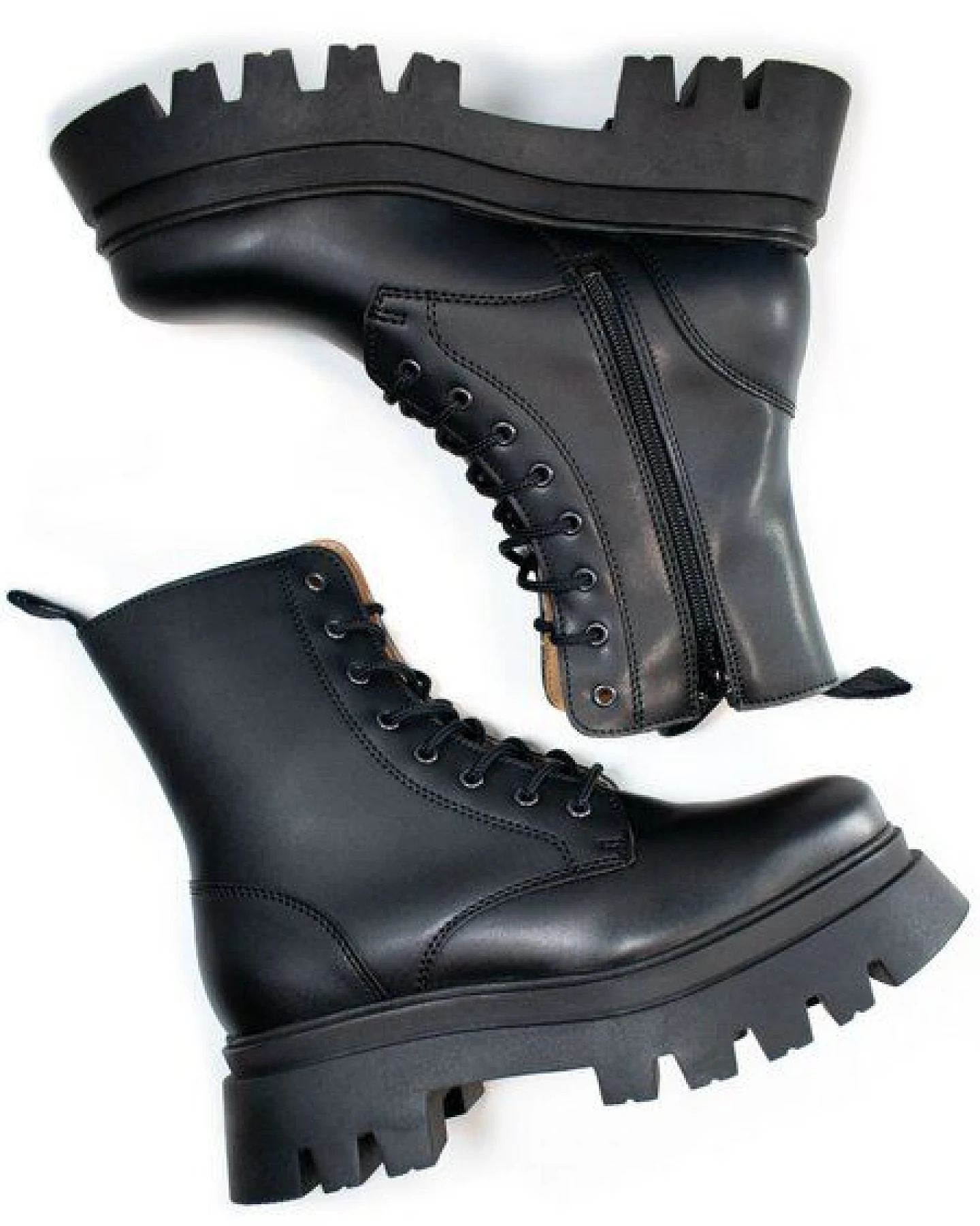 Will's Vegan Shop Track Sole 8-Eye Lace Up Stiefel Damen – Ansicht 2