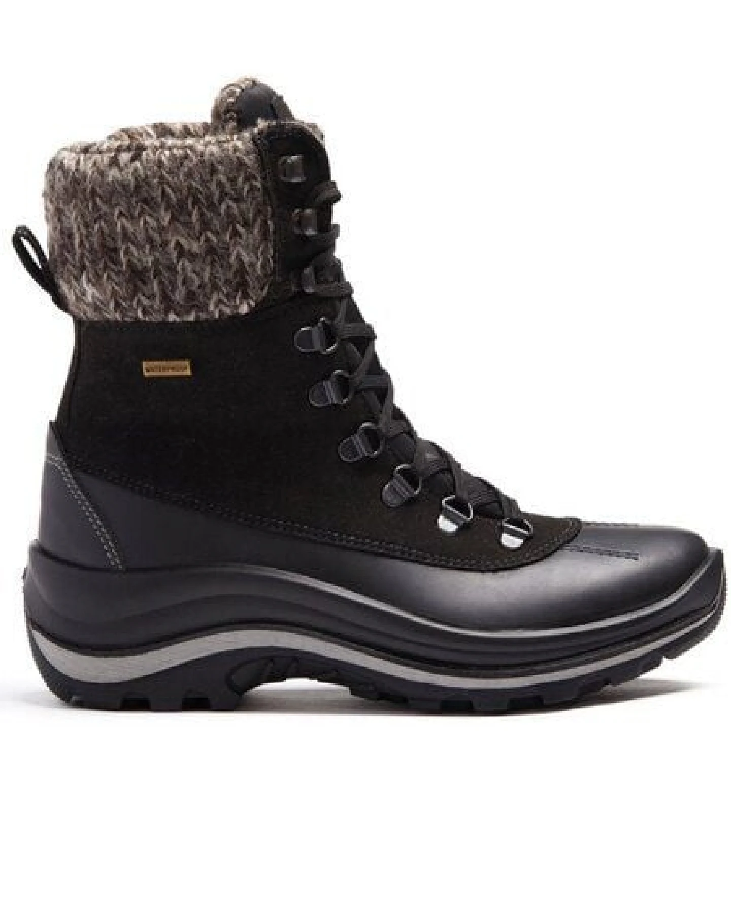 Will's Vegan Shop WVSport Wasserdicht Schneestiefel in Schwarz für Frauen – Ansicht 2
