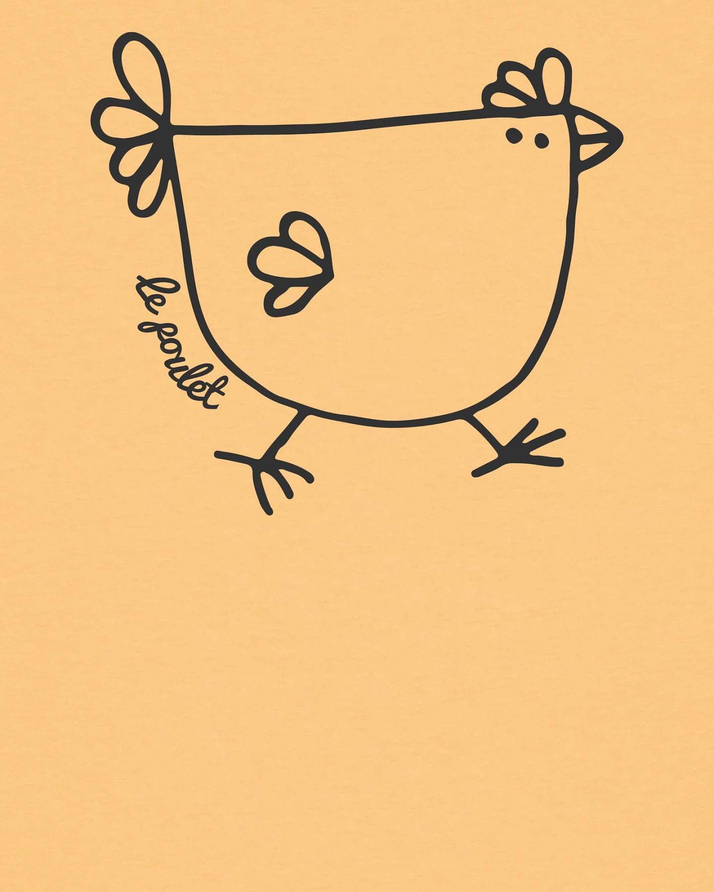Watapparel T-Shirt Le poulet - das Huhn – Ansicht 3
