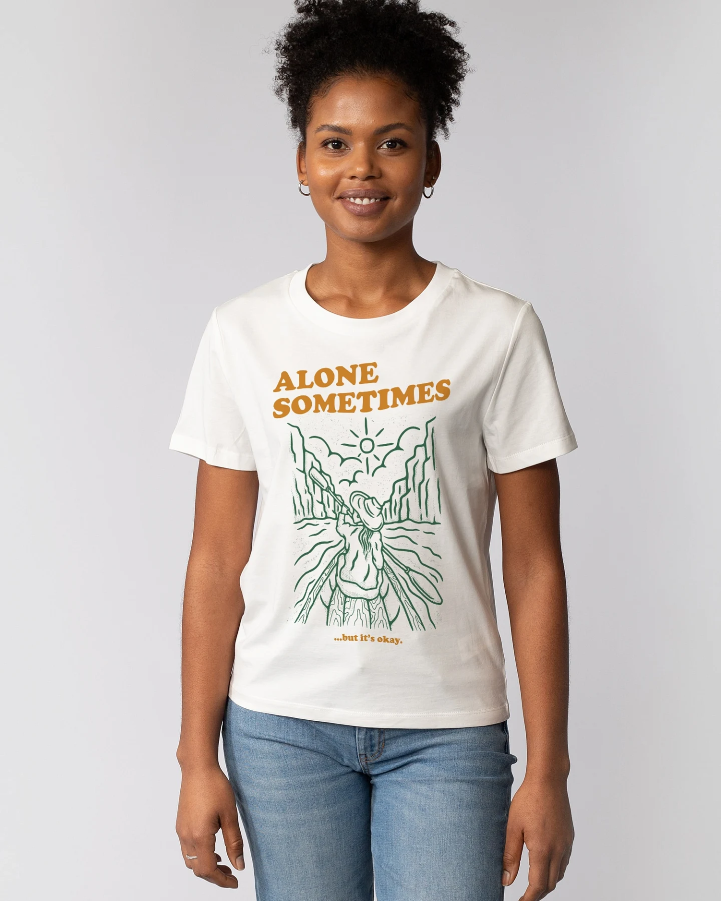 Watapparel T-Shirt Alone sometimes but its okay – Ansicht 2