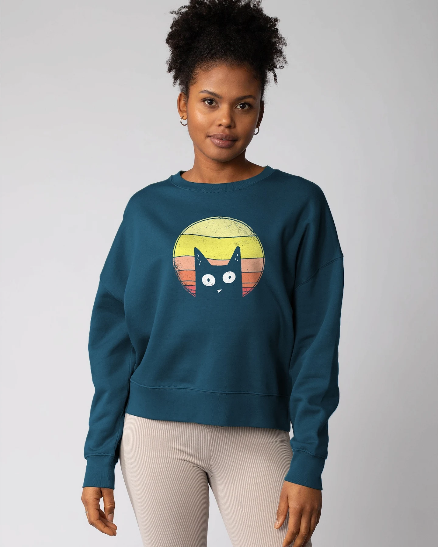 Watapparel Sweatshirt Sunset Cat – Ansicht 2