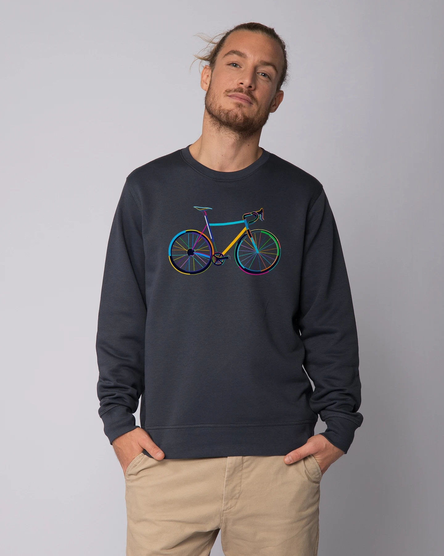 Watapparel Sweatshirt Fahrrad by night – Ansicht 2
