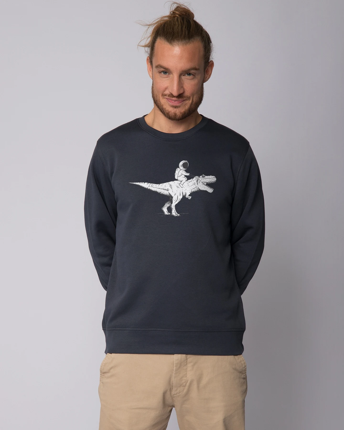 Watapparel Sweatshirt Astronaut on T-Rex – Ansicht 2