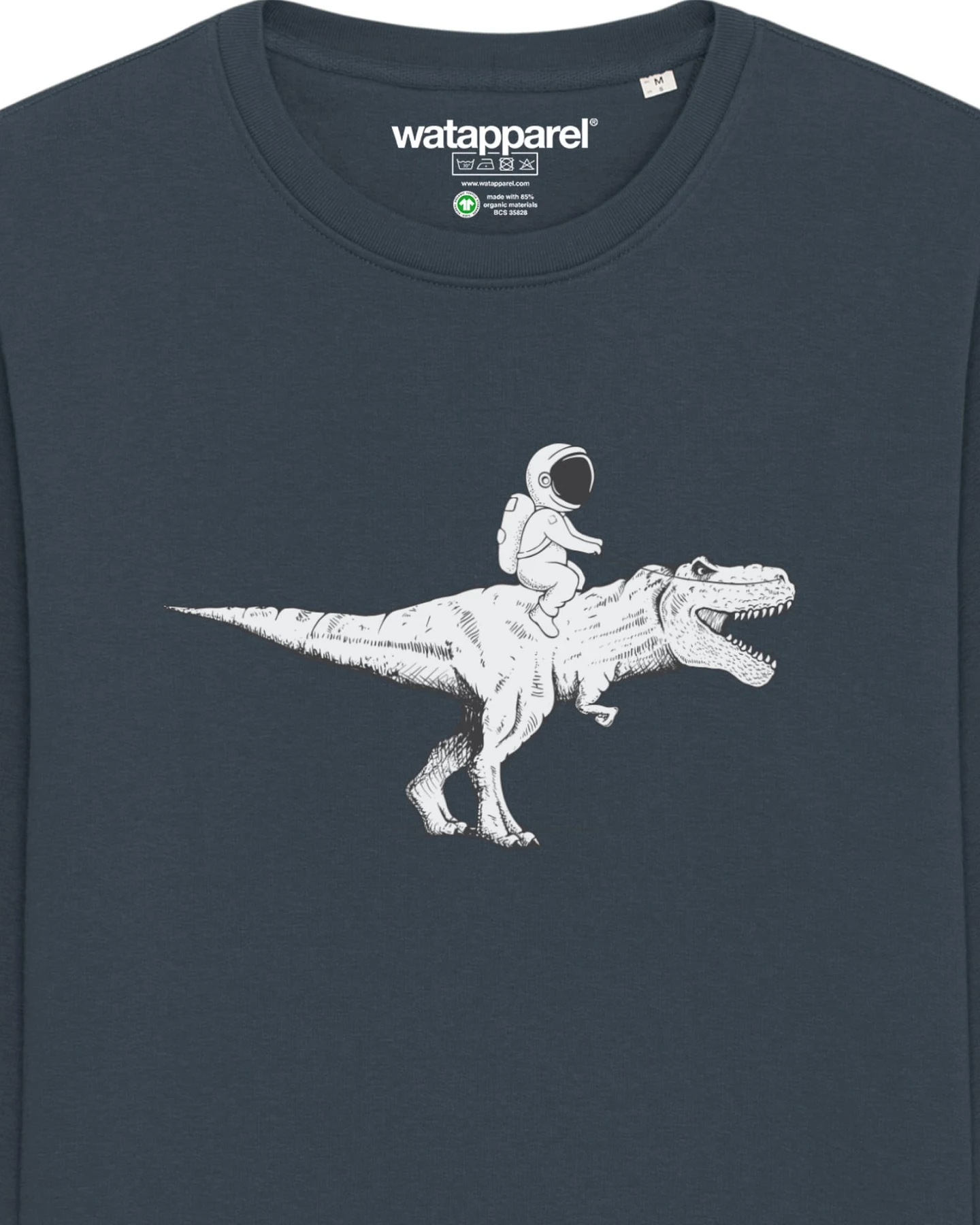 Watapparel Sweatshirt Astronaut on T-Rex – Ansicht 3