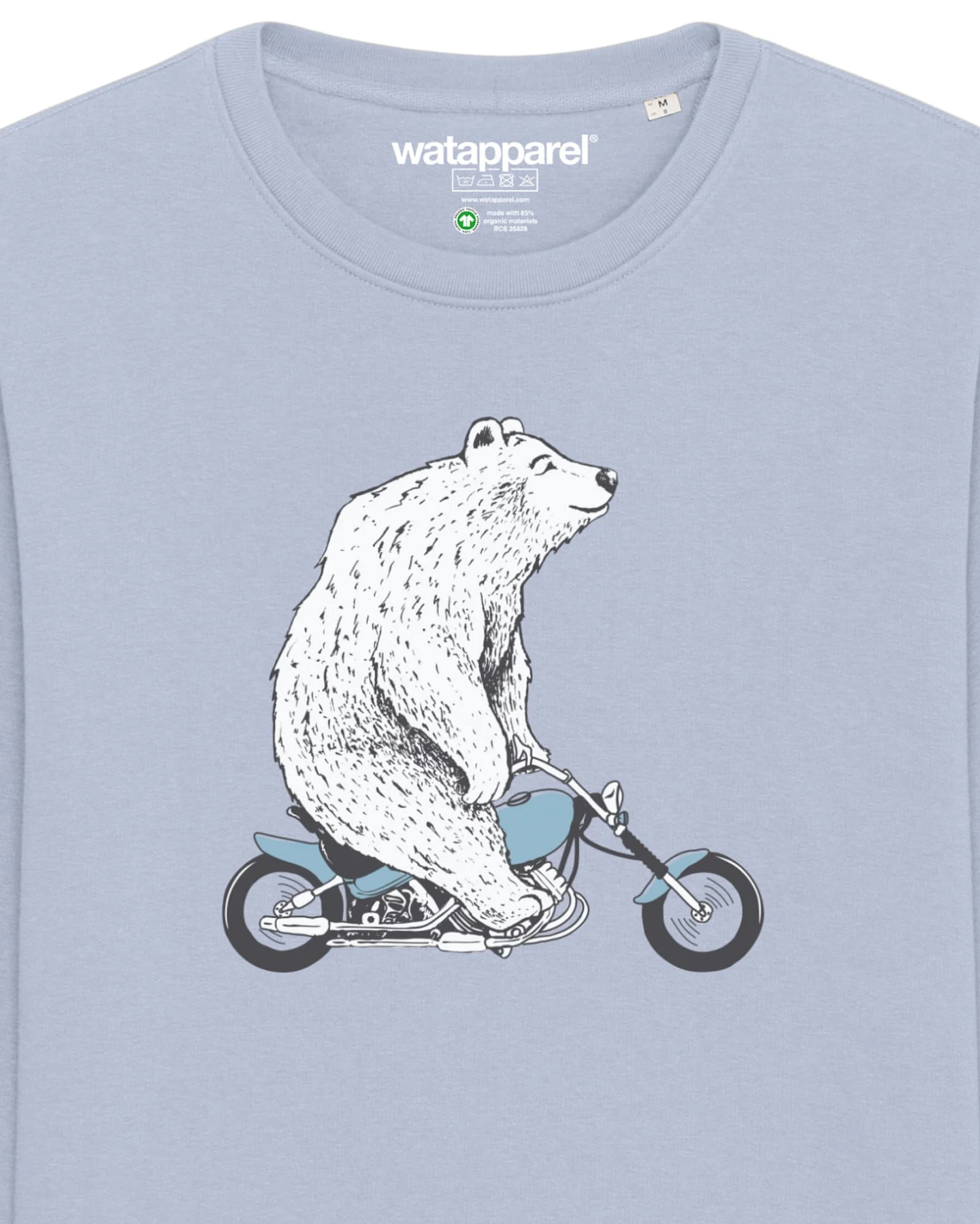 Watapparel Sweatshirt Bär auf Bike – Ansicht 3