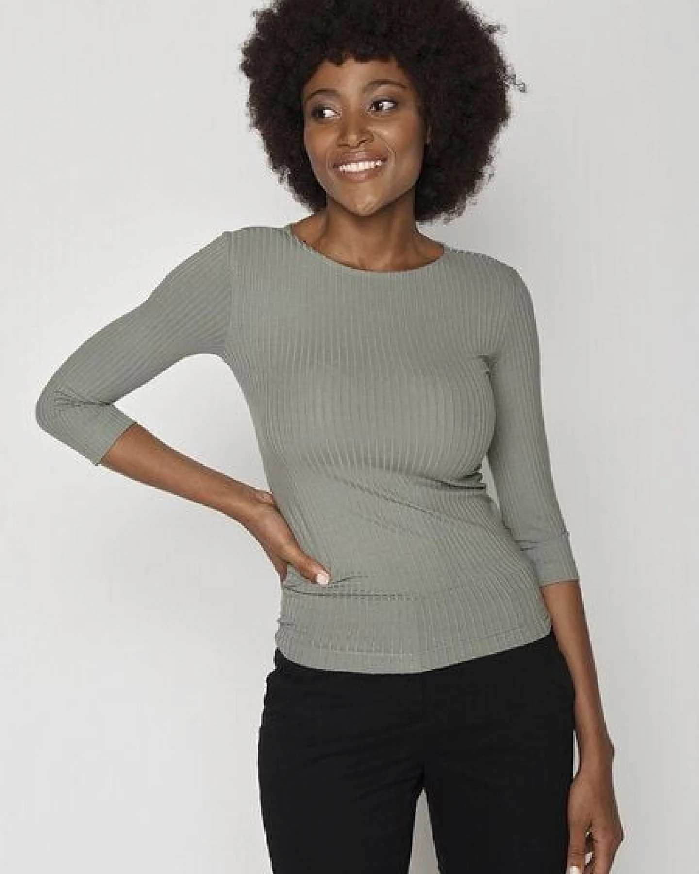 GREENBOMB Basic Refined - Sportliches Longsleeve aus LENZING TENCEL Mix / Fair & Vegan – Ansicht 2