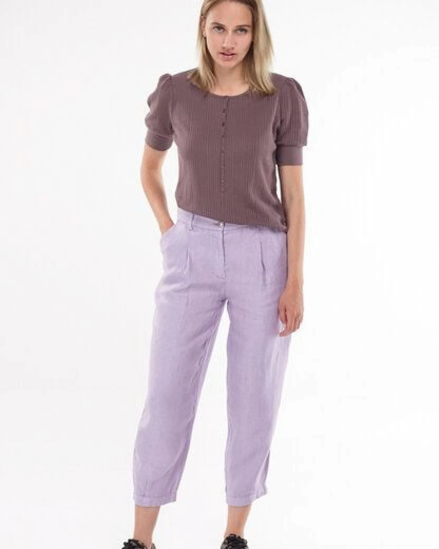 Alma & Lovis Blusenshirt aus feinem Rippen-Jersey – Ansicht 3