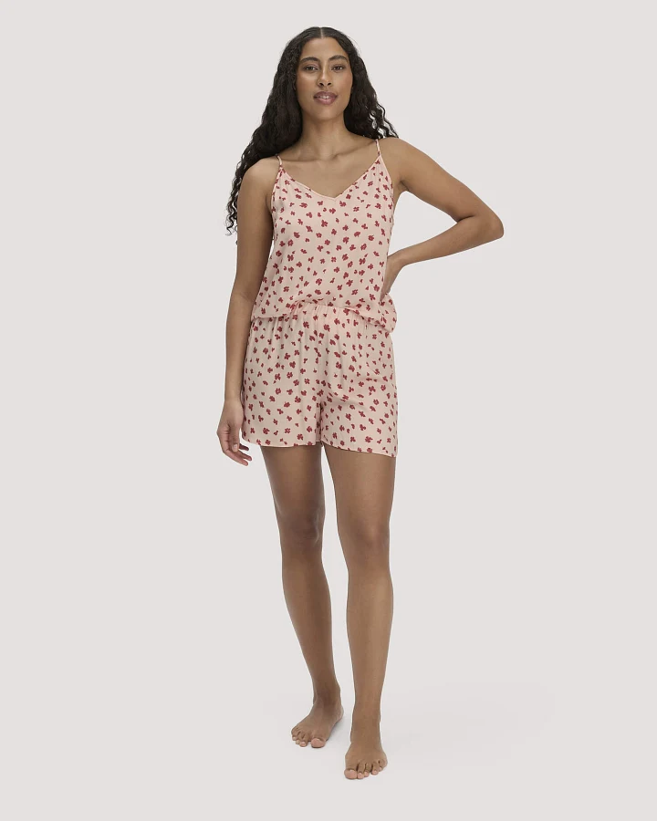 hessnatur Damen Schlafshorts PURE LUX aus LENZING™ ECOVERO™ - orange - Größe 34