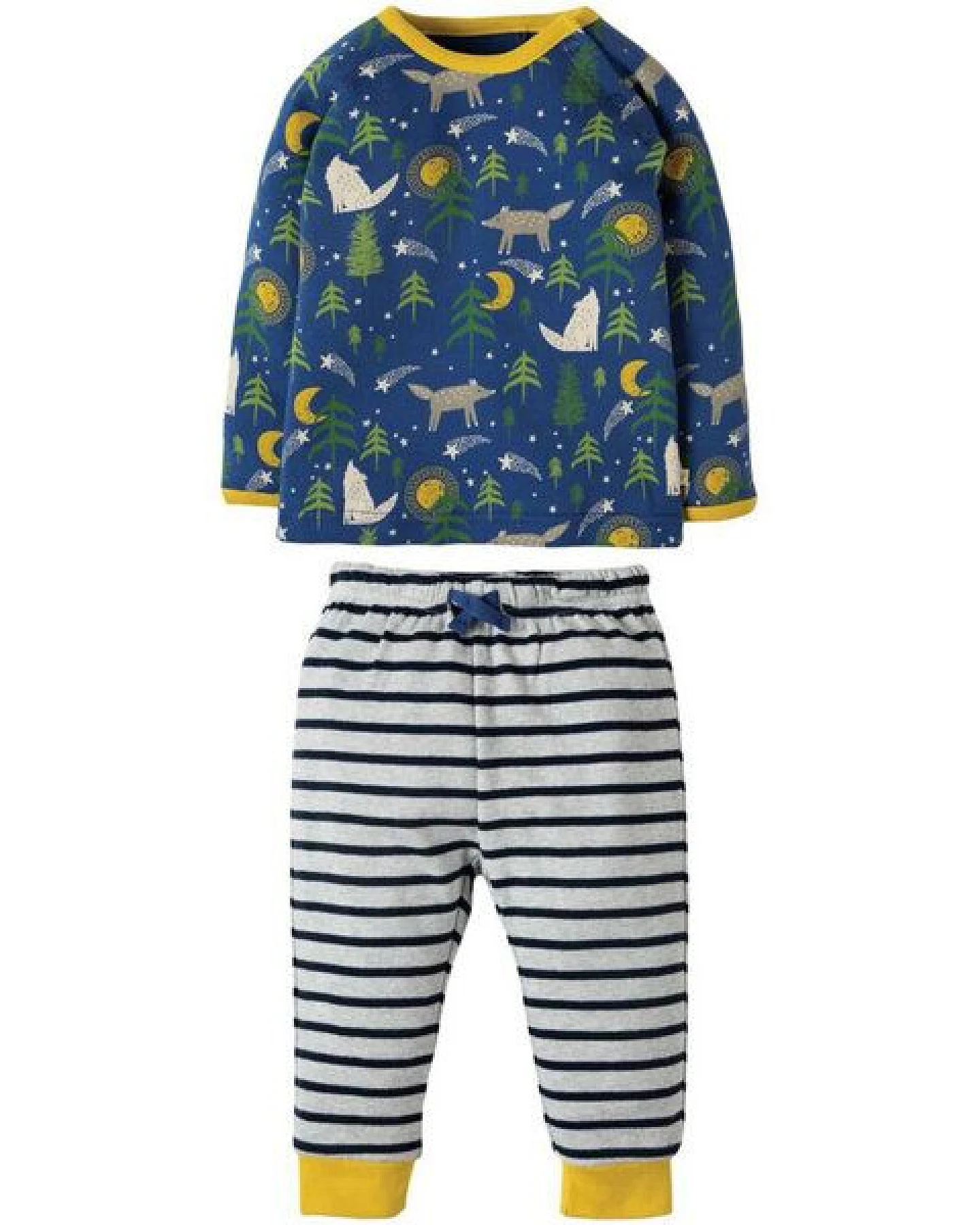 Frugi Schlafanzug Kleine Wölfe Stargaze Moonlit Night – Ansicht 2