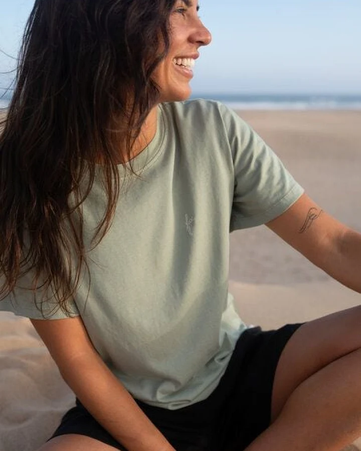 FUXBAU Frauen fux T-Shirt - seegrün, seeblau & rot