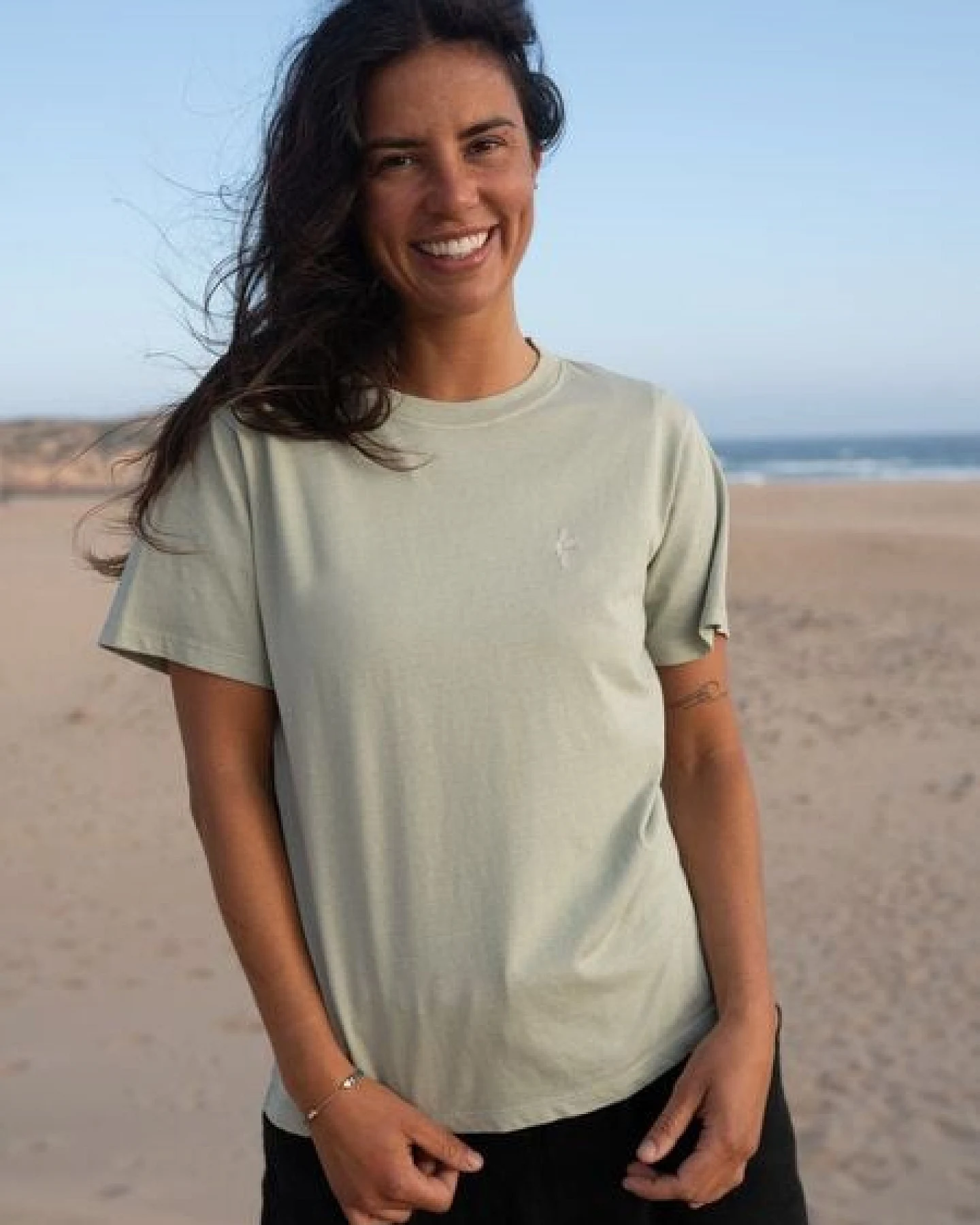 FUXBAU Frauen fux T-Shirt - seegrün, seeblau & rot – Ansicht 3