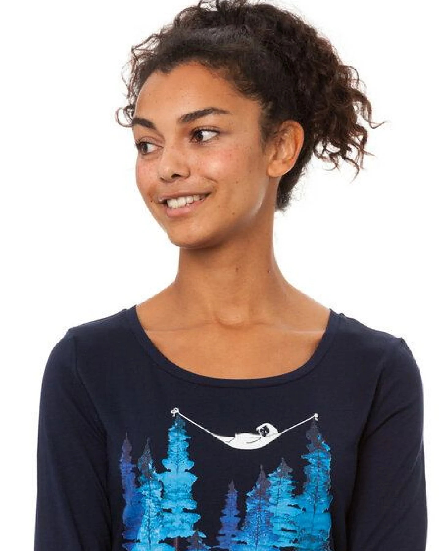 FellHerz Damen Longsleeve Wood Girl Bio Fair – Ansicht 2