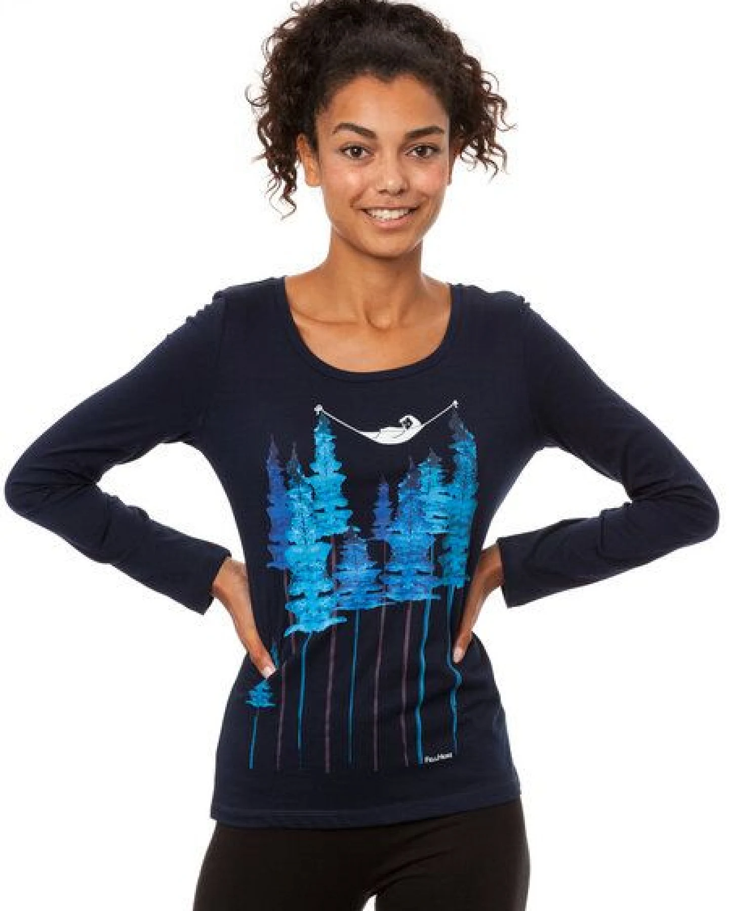 FellHerz Damen Longsleeve Wood Girl Bio Fair – Ansicht 3