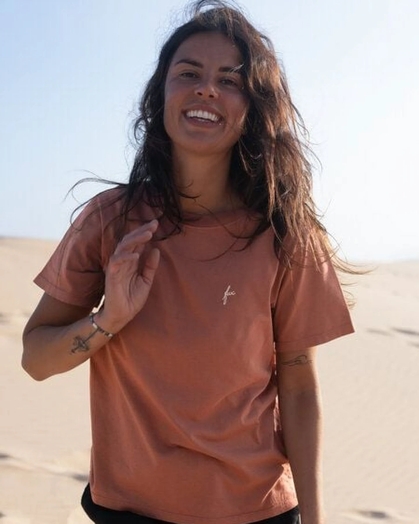 FUXBAU Frauen fux T-Shirt - seegrün, seeblau & rot – Ansicht 3