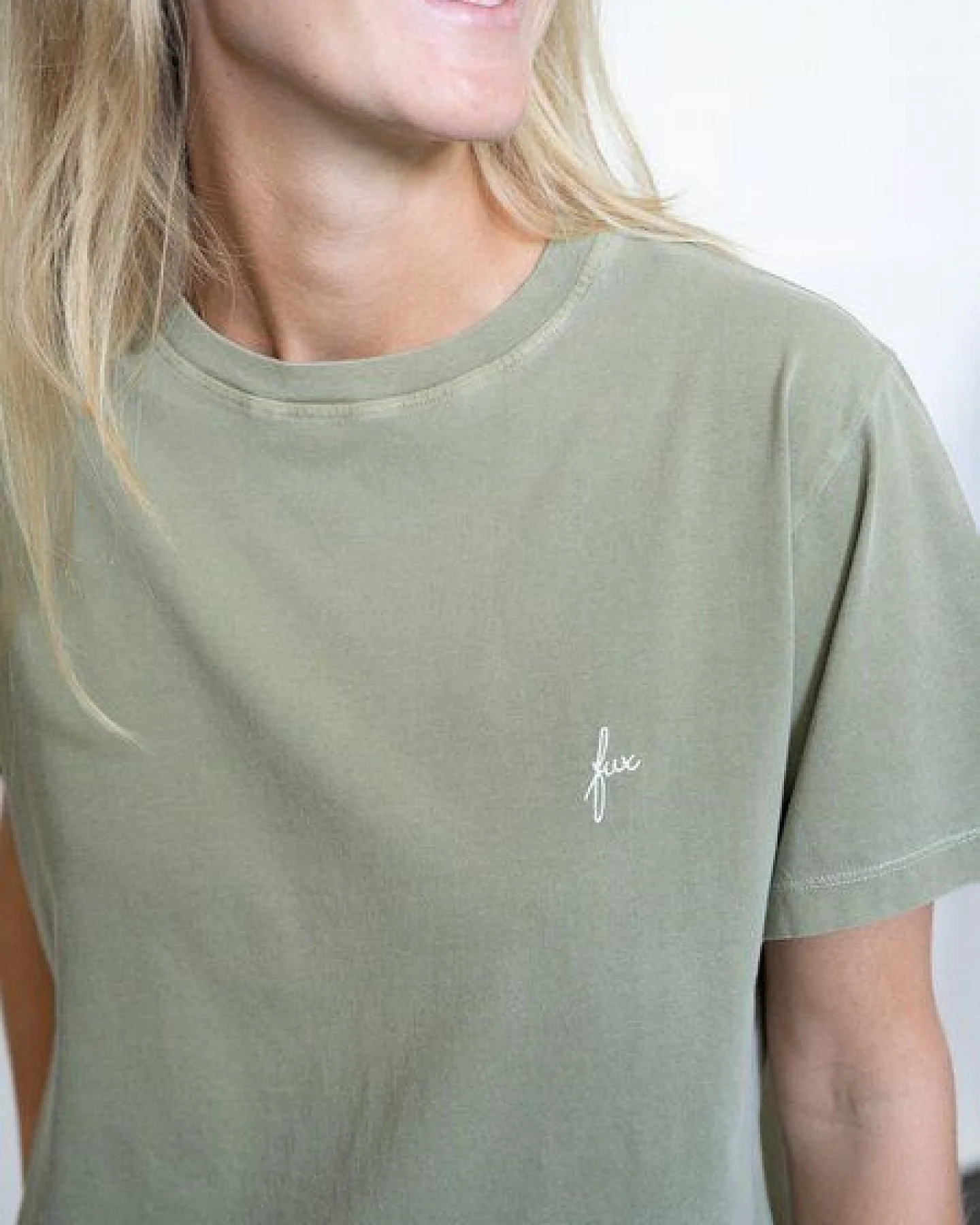 FUXBAU Frauen fux T-Shirt - seegrün, seeblau & rot – Ansicht 3