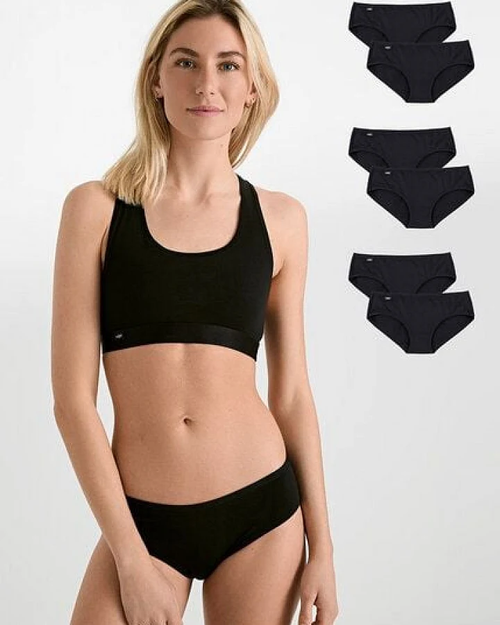 wijld GmbH DAMEN SLIP AUS HOLZ (6er-Pack) wijld - MADITA BLACK