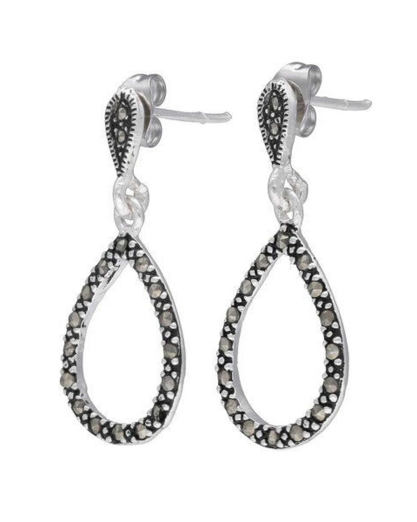 pakilia Silber Ohrringe Regentropfen Fair-Trade und handmade – Ansicht 2