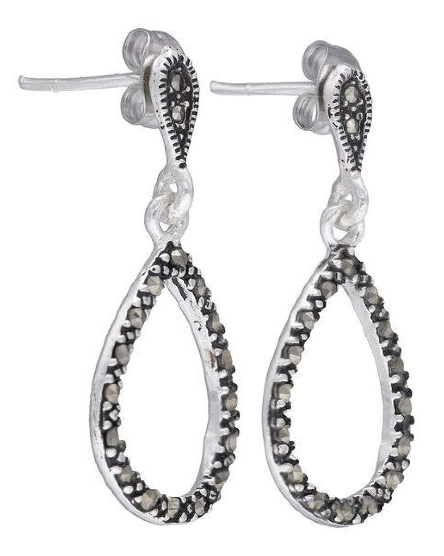 pakilia Silber Ohrringe Regentropfen Fair-Trade und handmade – Ansicht 3