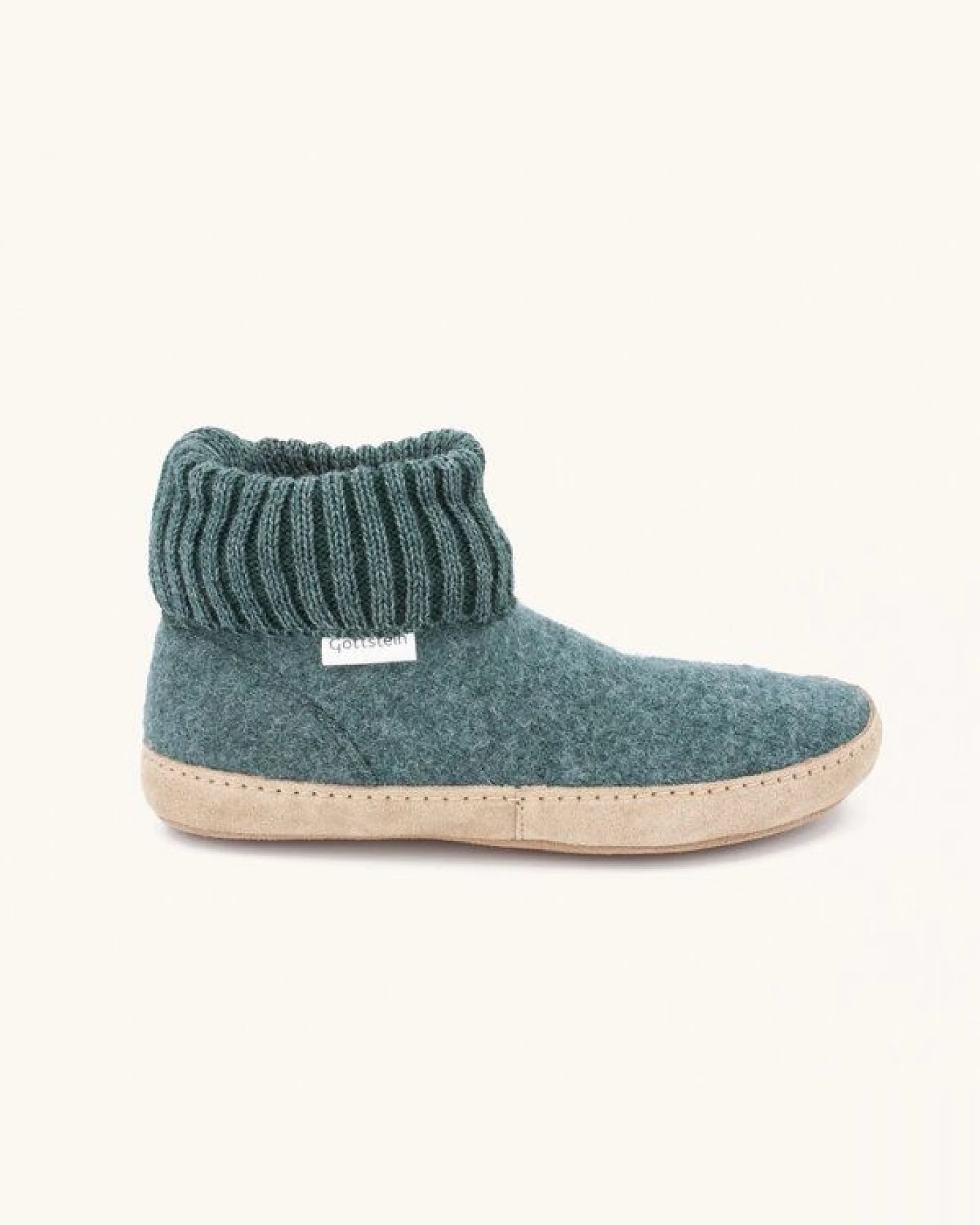 Gottstein Hüttenschuh Dakota - Hoher Filzhausschuh für Damen & Herren aus 100% Schurwolle mit extra bequemer Ledersohle & elastischem Strickbund – Ansicht 4
