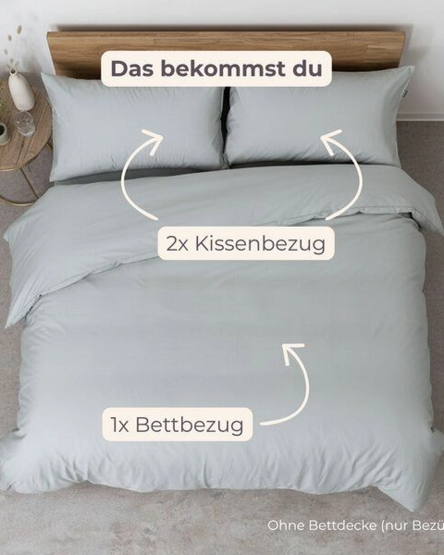 AGA.PIE Bettwäsche-Set aus 100% Lyocell aus Bambuscellulose, für Allergiker – Ansicht 2